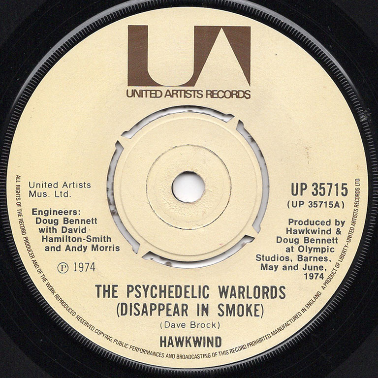Hawkwind / THE PSYCHEDELIC WARLORDS 7inch vinyl