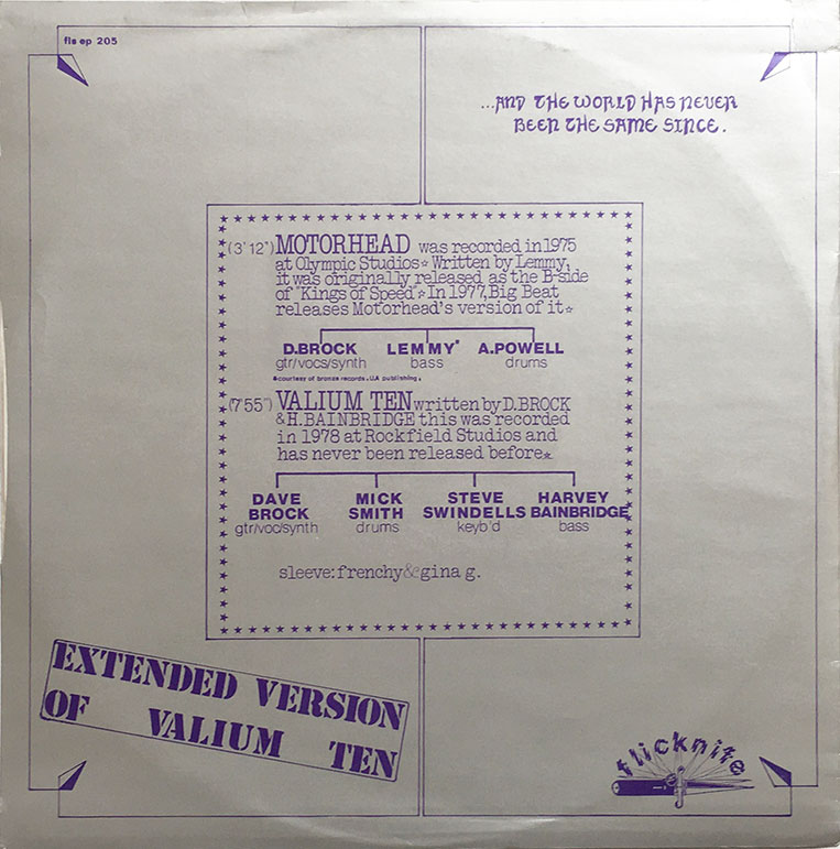 Hawkwind Motorhead 12inch EP