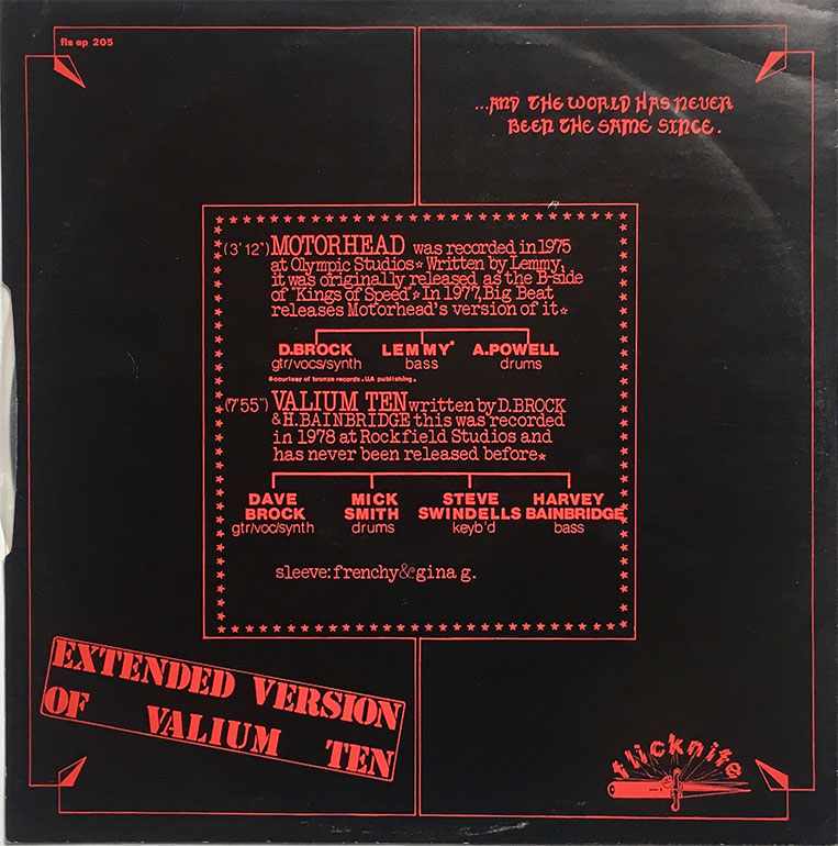 Hawkwind Motorhead 12inch EP