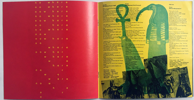 NIK TURNER'S SPHYNX / XINTODAY Booklet