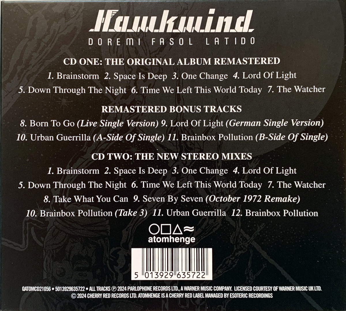 HAWKWIND / DOREMI FASOL LATIDO, 2CD リマスタード・アンド・イクスパンディド・エディション