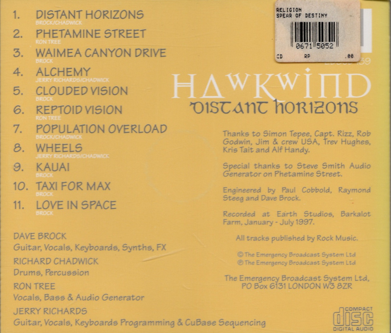 HAWKWIND / DISTANT HORIZONS