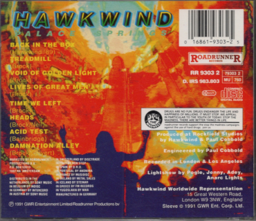 HAWKWIND / PALACE SPRINGS RR 9303 2