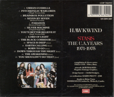 HAWKWIND / STASIS EMI CD