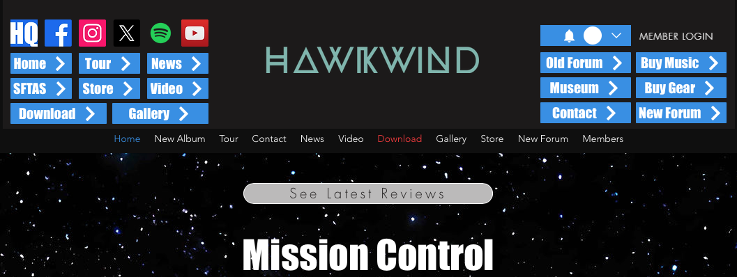 Hawkwindofficial site logo