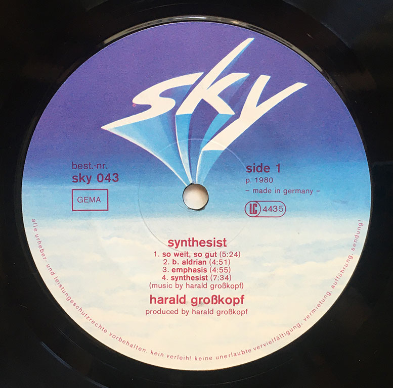 HARALD GROSSKOPF / SYNTHESIST
